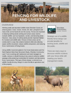 Fencing for Wildlife and Livestock