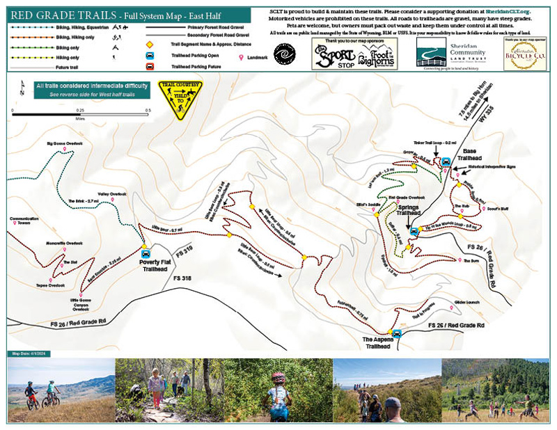 Red Grade Trails System East Map