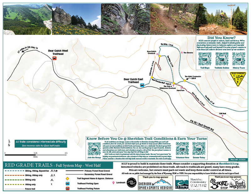 Red Grade Trails SystemWest Map